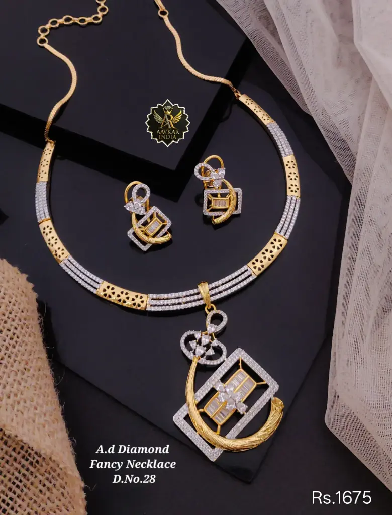 AD Diamond Fancy Necklace Set B10