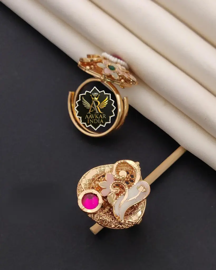 Antique Minakari Ring K9