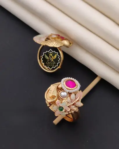 Antique Minakari Ring K9