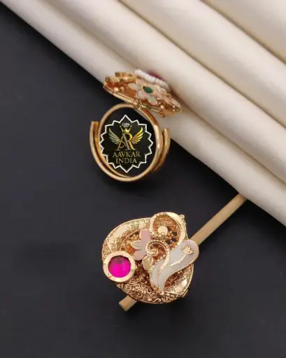 Antique Minakari Ring K9