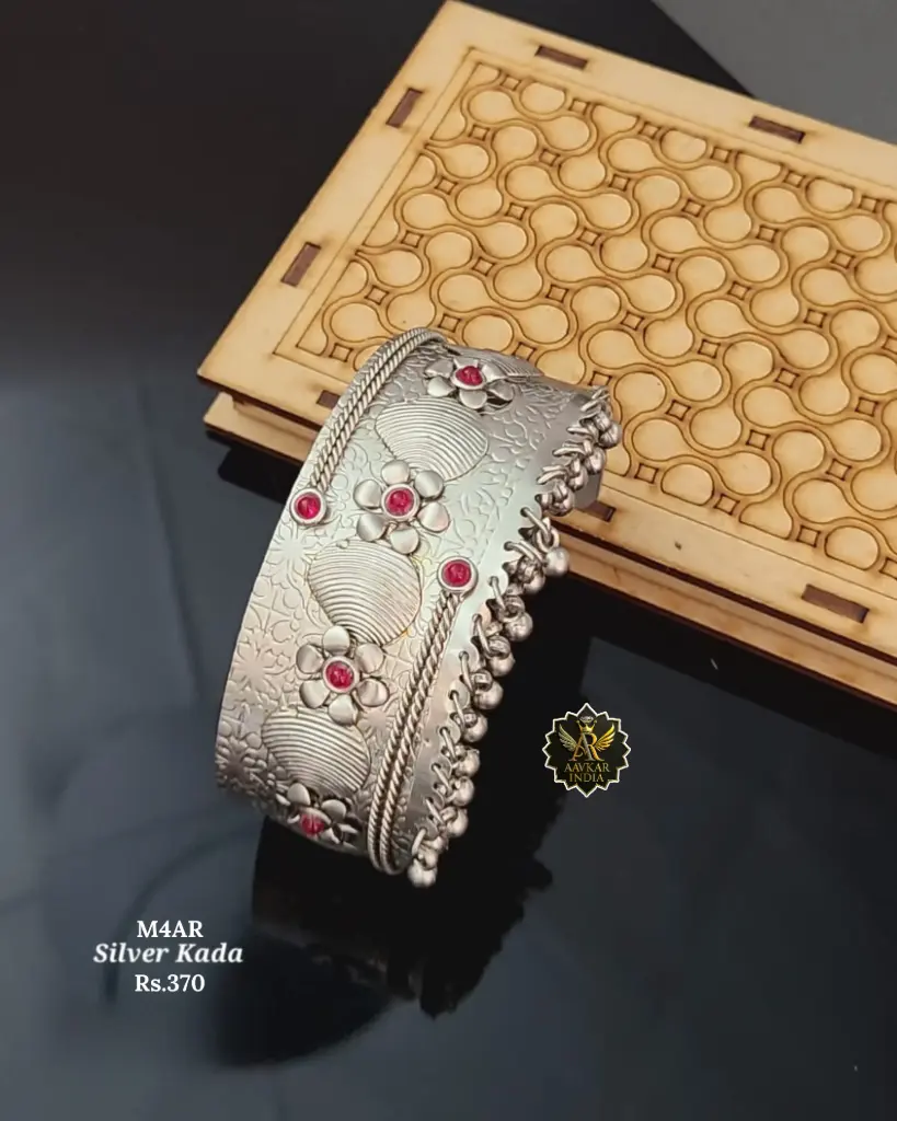 Navratri Special Silver(Oxidize) Kada M4