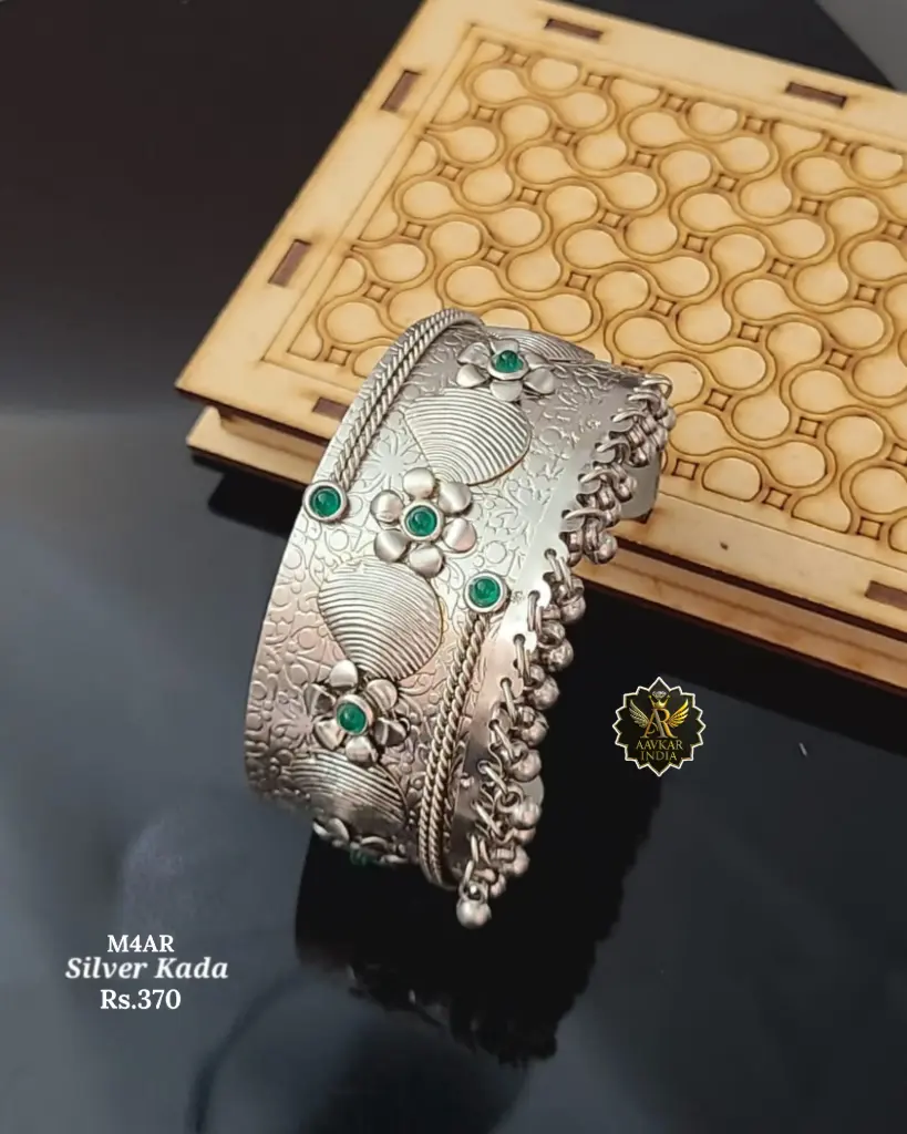 Navratri Special Silver(Oxidize) Kada M4