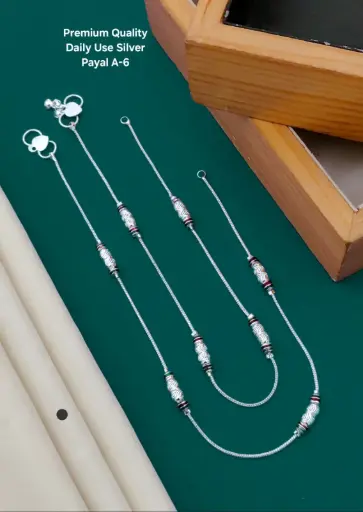 Daily Use Silver Payal K9