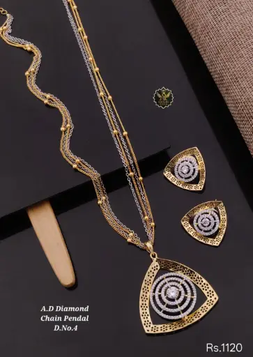 AD Diamonds Chain Pendant B10