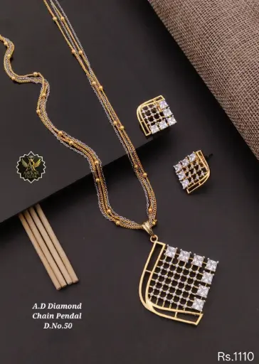 AD Diamonds Chain Pendant B10